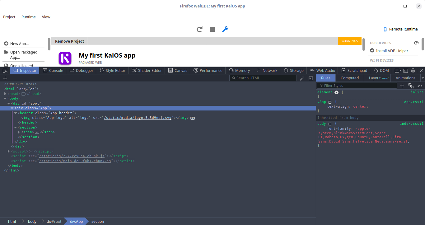 WebIDE - Remote runtime debugging